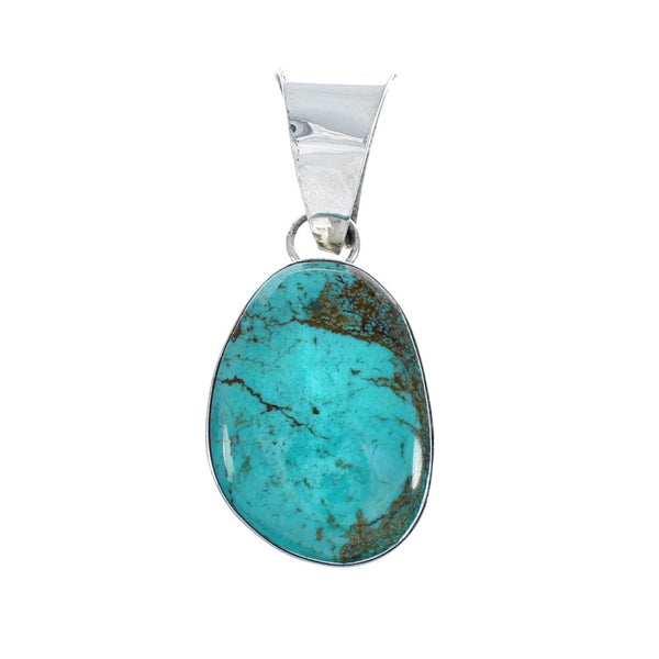 Native American Navajo Sterling Silver And Turquoise Pendant AX129310